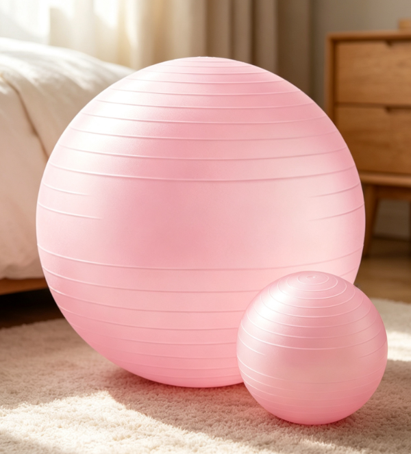 Thickened, Burst-Resistant Fitness Ball (Multi-Size) with Pump