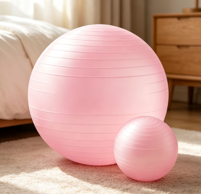 Thickened, Burst-Resistant Fitness Ball (Multi-Size) with Pump