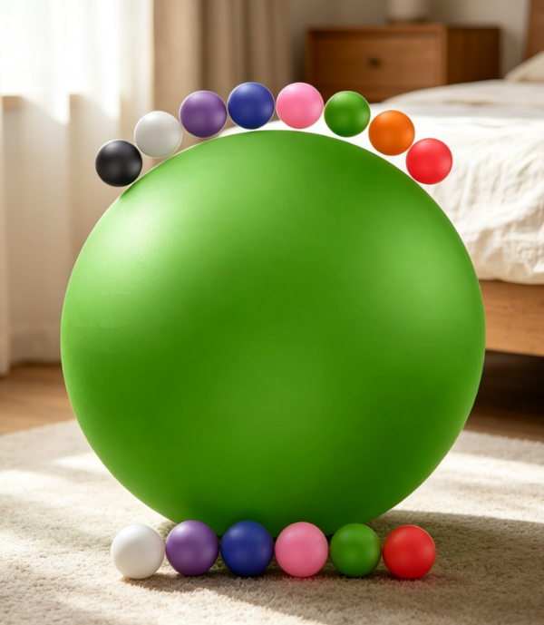 Non-Slip Yoga Ball for Fitness, Balance, Stability, and Prenatal Training