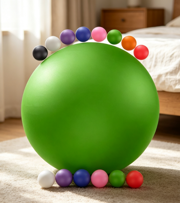 Non-Slip Yoga Ball for Fitness, Balance, Stability, and Prenatal Training