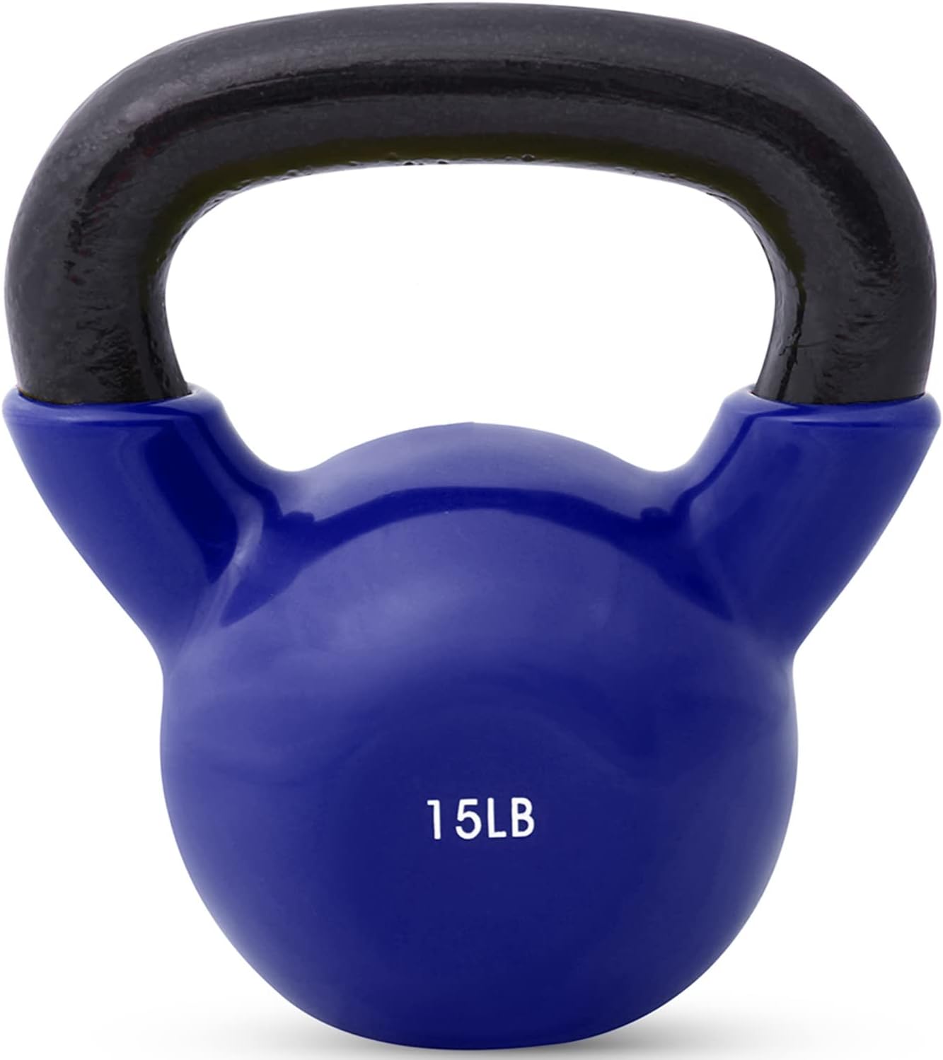 Vinyl-Coated Cast Iron Kettlebell, Floor-Protecting And Noise-Reducing