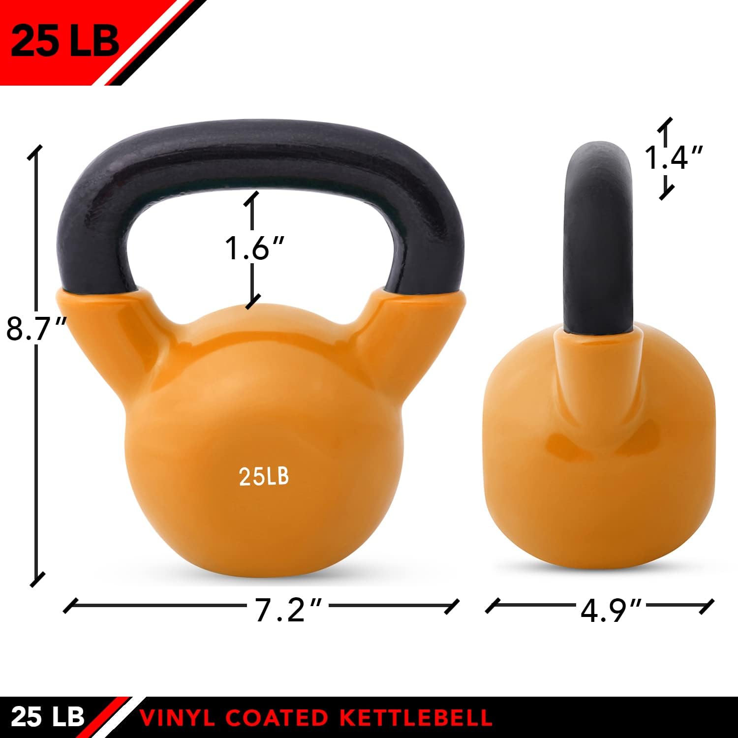Vinyl-Coated Cast Iron Kettlebell, Floor-Protecting And Noise-Reducing - Image 2