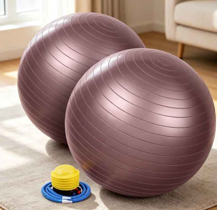 Thickened, Burst-Resistant Yoga Ball for Fitness, Prenatal, and Balance Training - Image 2