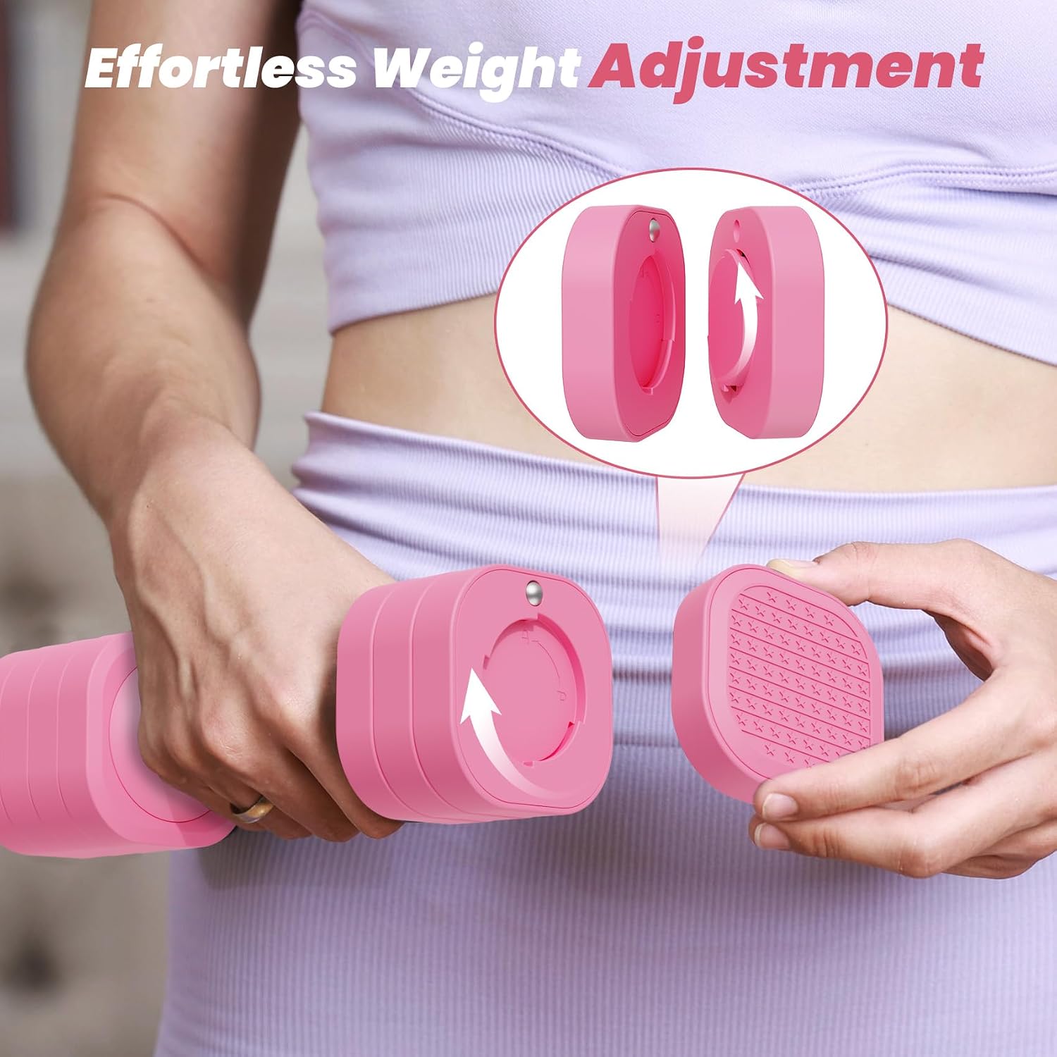 Adjustable Dumbbell Set, Home Workouts For Women - Image 2