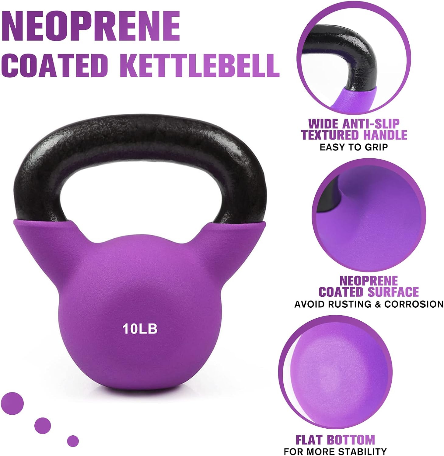 Neoprene-Coated Kettlebell, Suitable For Full-Body Workouts - Image 2